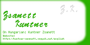 zsanett kuntner business card